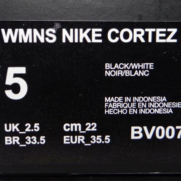 NIKE x Comme Des Garcons CDG platform Cortez sneakers Black EU 35.5 US 5 NIB - Picture 9 of 9